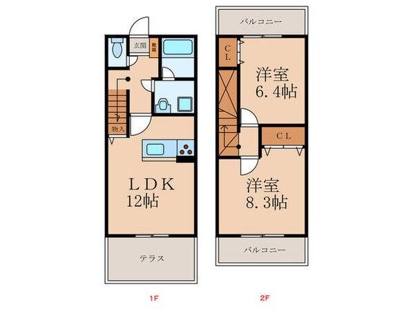 プレザントタウンの物件間取画像